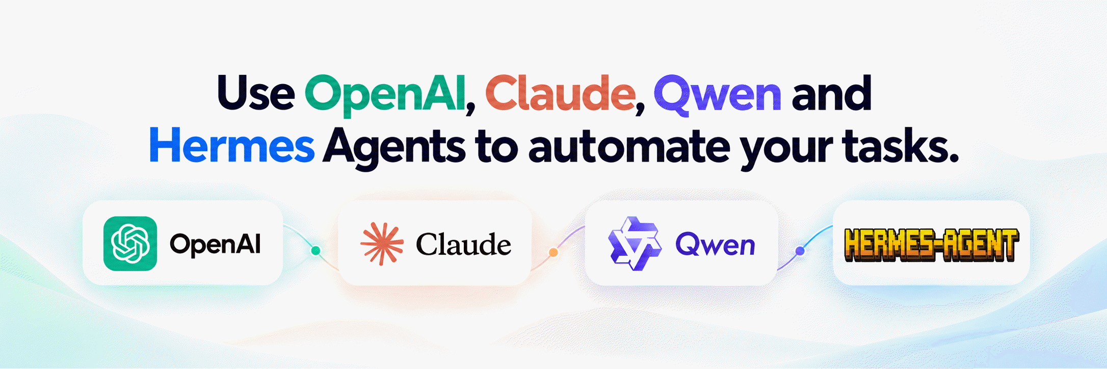 Use OpenAI, Claude, Qwen and Hermes Agents to automate your tasks.