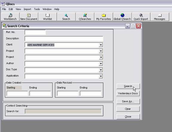Qdocs - 2.0 Searching For A Document